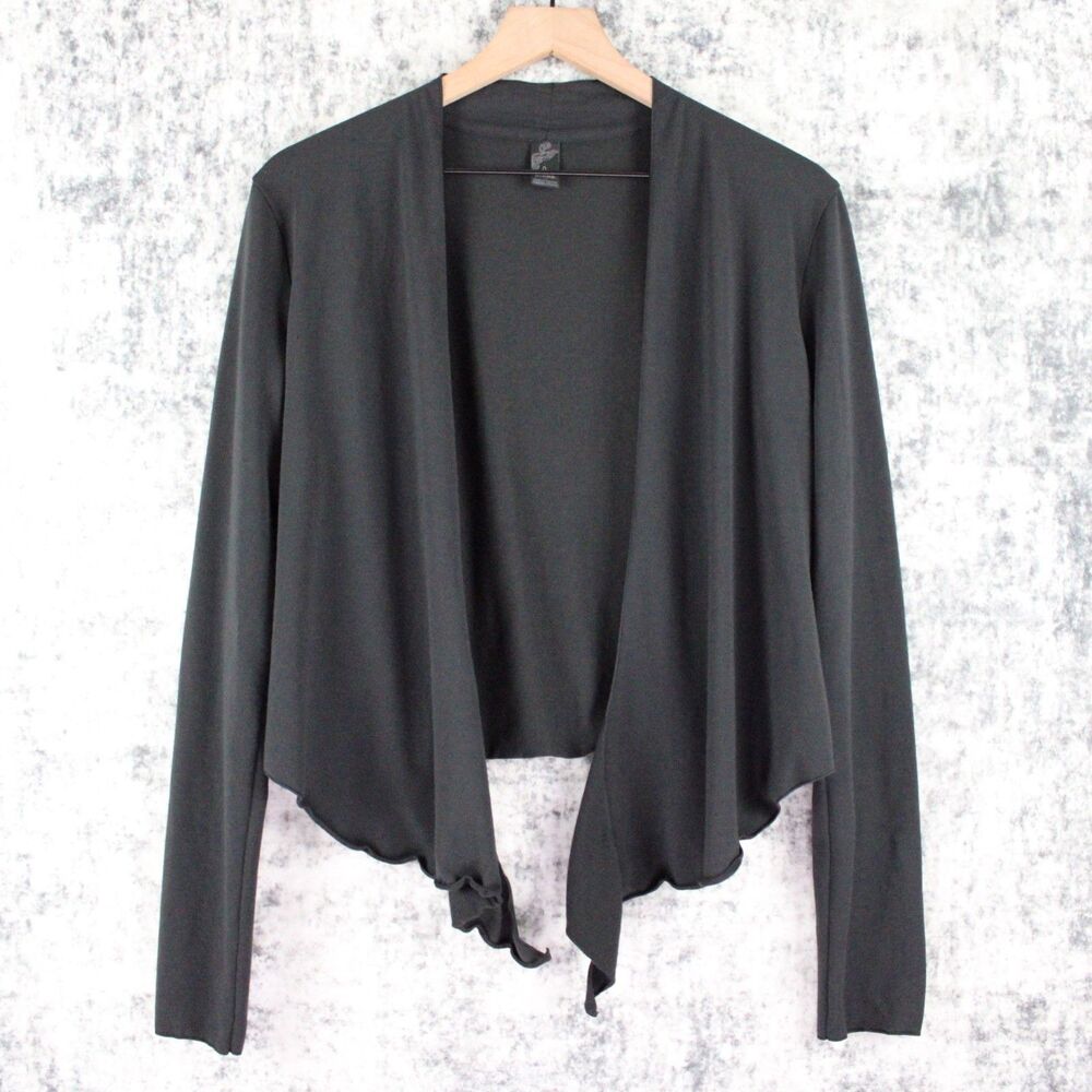 Prana Women's Size L Veeda Tie Wrap Cardigan Long Sleeve Gray EUC